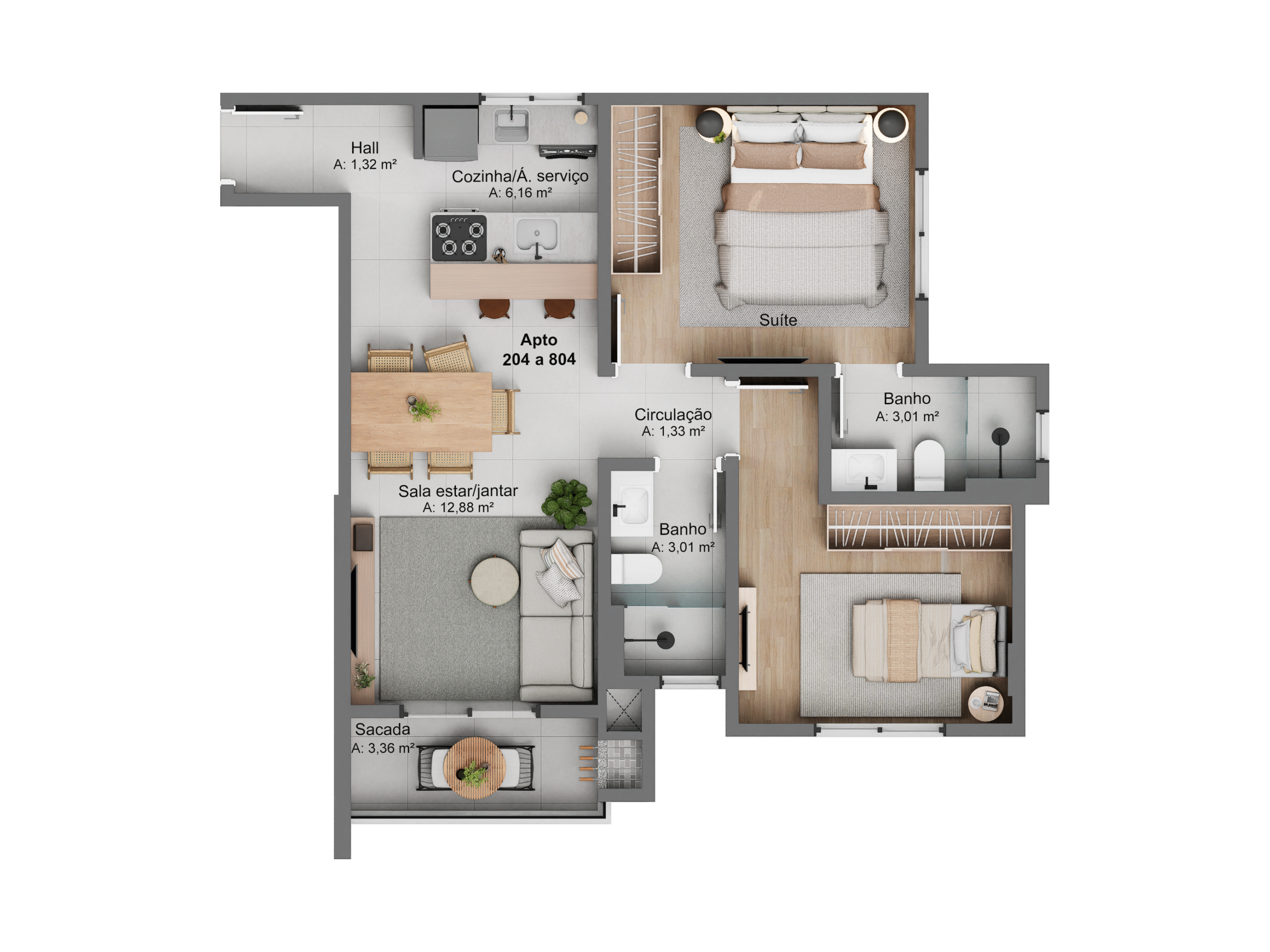 Planta Final 04 - 57,96m²